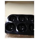 &J 6 Cavity Semi Sphere Silicone Mold For Chocolate, Cake, Jelly, Pudding, Round Shape Half Candy Mold, Non Stick, BPA Free Silicone(Black, 3 Pack) mini sized