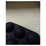 &J 6 Cavity Semi Sphere Silicone Mold For Chocolate, Cake, Jelly, Pudding, Round Shape Half Candy Mold, Non Stick, BPA Free Silicone(Black, 3 Pack) mini sized