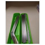 Stainless Steel Drinking Straws, Fits Ozark Trail 20 Ounce Tumbler - Strong Reusable Eco Friendly, Set of 6 with 2 Cleaning Brushes bonus includes 6 straight as well