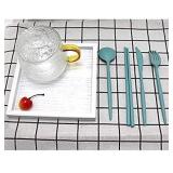 Portable Utensil Sets, Eco-Friendly Healthy Wheat Straw Cutlery, Biodegradable Fork Spoon Set, for Travel, Picnic, Camping, Students, Daily Use