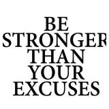 Be Stronger Than Your Excuses Wall Decal Inspirational Motivational Decor Quote Positive Wall Art Vinyl Gym Sticker School Classroom Decor varies from stock photo
