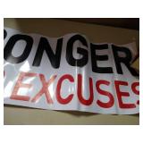 Be Stronger Than Your Excuses Wall Decal Inspirational Motivational Decor Quote Positive Wall Art Vinyl Gym Sticker School Classroom Decor varies from stock photo