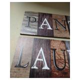 laundry and pantry farm house decor signs
