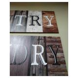 laundry and pantry farm house decor signs