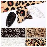 Roll Animal Print Nail Foil Transfer Sticker,Snake Leopard Skin Nail Art Transfer Decals,Colorful Holographic Transfer Foils for Women Girl Nail Design Decoration varies from stock photo