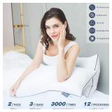 SUMITU Bed Pillows for Sleeping 2 Pack queen , Hypoallergenic Pillow for Side and Back Sleeper, Soft Hotel Collection Gel Pillows Set of 2, Down Alternative Cooling Pillow