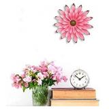 5 Metal Daisy Flower Wall Decor,Fuchsia 12 inches
