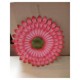5 Metal Daisy Flower Wall Decor,Fuchsia 12 inches