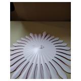 5 Metal Daisy Flower Wall Decor,Fuchsia 12 inches