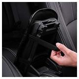 Women Fashion Bling Armrest Cover for Car, Soft Velvet & Diamonds Design Glitter Rhinestone Auto Center Console Cover Pad, Black, Universal Fit, bonus 2 seat belt covers