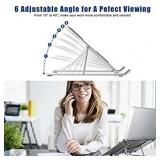 Laptop Stand Adjustable Computer Stand Aluminum Riser Holder Compatible with MacBook Air Pro, HP, Dell, More 10-17.3" Laptops Collapsible and Non-Slip Metal