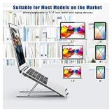 Laptop Stand Adjustable Computer Stand Aluminum Riser Holder Compatible with MacBook Air Pro, HP, Dell, More 10-17.3" Laptops Collapsible and Non-Slip Metal