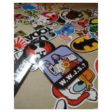 Cool Sticker 100pcs Random Music Film Vinyl Skateboard Guitar Travel Case Sticker Door Laptop Luggage Car Bike Bicycle Stickers (100pcs) varies