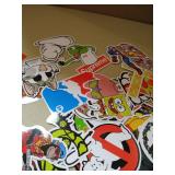 Cool Sticker 100pcs Random Music Film Vinyl Skateboard Guitar Travel Case Sticker Door Laptop Luggage Car Bike Bicycle Stickers (100pcs) varies