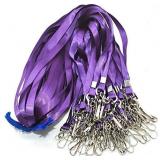 Purple Lanyard Bulk Lanyards for Id Badges Flat Lanyard with Badge Clip Swivel Hook Beebel 100 Pack