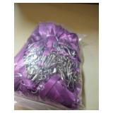 Purple Lanyard Bulk Lanyards for Id Badges Flat Lanyard with Badge Clip Swivel Hook Beebel 100 Pack