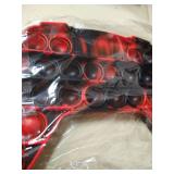 Push Pop Fidget Toy Game Controller Handle Gamepad Shape, Tie-dye Popper Sensory Bubble Fidget Toy, Silicone Popper Squeeze Toy, Stress Reliever Toy for Kids and Adults Autism(Black/Red