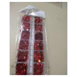 Red Heart Glitter Nail Sequins - 3D Nail Art Flakes Colorful Confetti Glitter Sticker Decals Manicure Nail Art Design Makeup DIY Decoration for Valentine