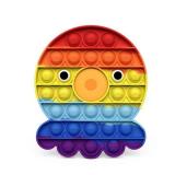 Rainbow octopus push pop toy stress relief toy