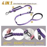 Heavy Duty Dog Leash, Reflective Dog Leashes with Car Seat Belt and Soft Padded Handle, 6FT Strong Dog Leash for Training, Walking Lead for Large Medium Dogs