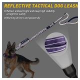 Heavy Duty Dog Leash, Reflective Dog Leashes with Car Seat Belt and Soft Padded Handle, 6FT Strong Dog Leash for Training, Walking Lead for Large Medium Dogs