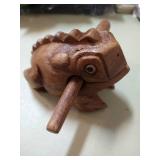 Deluxe Medium 4" Wood Frog Guiro Rasp - Musical Instrument Tone Block