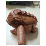 Deluxe Medium 4" Wood Frog Guiro Rasp - Musical Instrument Tone Block