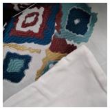 Oirpro Grey with Blues Boho Modern Farmhouse Throw Pillow Covers Decorative Embroidered Geometric Pattern Indoor Outdoor 20 x 20 Inch Pillow Covers, 2 Pack ** blues see picks