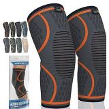 Men and Women Compression Knee Pads, Running Compression Sleeves, Medical Grade, for Meniscus Tears, ACL, Arthritis, Joint Pain Relief, 2-Pack** size XL
