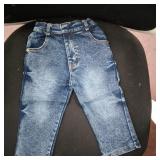 3pcs Summer Kids Baby Boys Short Sleeve White T-Shirt Tops+Scarf+Jeans** size 2