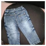 3pcs Summer Kids Baby Boys Short Sleeve White T-Shirt Tops+Scarf+Jeans** size 2