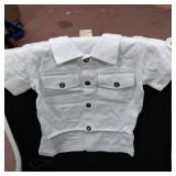 3pcs Summer Kids Baby Boys Short Sleeve White T-Shirt Tops+Scarf+Jeans** size 2