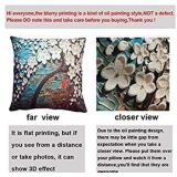 ULOVE LOVE YOURSELF Cotton Linen Throw Pillow Case Oil Painting Square Home Decorative Cushion Cover for 18 X 18 Inches Pillow Inserts, 4Pack Multicolor Trees