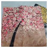 ULOVE LOVE YOURSELF Cotton Linen Throw Pillow Case Oil Painting Square Home Decorative Cushion Cover for 18 X 18 Inches Pillow Inserts, 4Pack Multicolor Trees