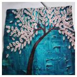 ULOVE LOVE YOURSELF Cotton Linen Throw Pillow Case Oil Painting Square Home Decorative Cushion Cover for 18 X 18 Inches Pillow Inserts, 4Pack Multicolor Trees