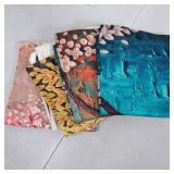 ULOVE LOVE YOURSELF Cotton Linen Throw Pillow Case Oil Painting Square Home Decorative Cushion Cover for 18 X 18 Inches Pillow Inserts, 4Pack Multicolor Trees