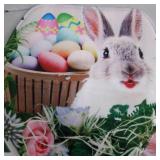 Happy Easter Bunny and Eggs 4 Pcs Shower Curtain Sets with Non-Slip Bathroom Rugs Toilet Lid Cover and Bath Mat, Durable Waterproof Curtains with Hooks* design is different see last pics