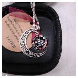 Crescent Moon Pendant Necklaces Jewelry for Women Teen Girls 18 inch ** different circle see last pics