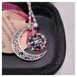 Crescent Moon Pendant Necklaces Jewelry for Women Teen Girls 18 inch ** different circle see last pics