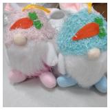 2Pcs Easter Bunny Gnomes Candy Jar Ornaments - Spring Easter Decorations - Large Easter Rabbit Cookie Candy Storage Container Jar for Home Office - Spring Easter Party Bunny Gnomes Hanging Ornament