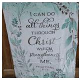 Philippians 4-13 Throw Blanket Quilt Bedspread Flannel Ultra Soft Microfiber Luxurious Warm Cozy Bed Camping Couch Home Decor** different design see pics