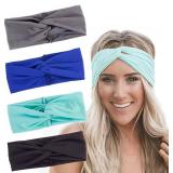 BOHO Turban Headbands for Women Twisted Boho Headwrap Yoga Workout Sport Thick Head Bands** 3 PACK SEE PICS FOR DESIGN