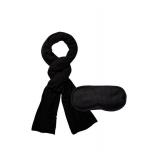 E Marie Travel Blanket and Eye Mask in Black at Nordstrom