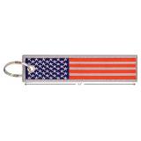 USKey 2 Pcs in Set American Flag Keychain Motorcycles, Backpacks, Luggage, and Gifts Key Ring and Carabiner, Red/White, Large