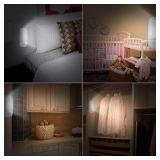 Motion Sensor Light, Cupboard Light with Battery Powered Lights 12 LEDs, Night Light with Removable Magnetic Strip Stick-on Wardrobe Cabinet Hallway Kitchen Bedroom,Easy to Install (Cool White, 1PCS