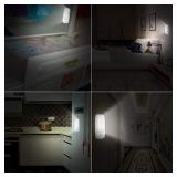 Motion Sensor Light, Cupboard Light with Battery Powered Lights 12 LEDs, Night Light with Removable Magnetic Strip Stick-on Wardrobe Cabinet Hallway Kitchen Bedroom,Easy to Install (Cool White, 1PCS