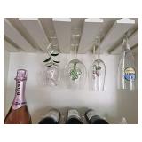 Unique Creative Rose Shaped Goblet Wine Glass Set of 2 for Women, Cute Rose Flower Design Wine Glass Collection Tall Drinking Goblets Glasses Drinkware/Pretty Cocktail Glasses for Festival** both clea