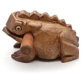 Wooden Frog Rasp Musical instruments of Africa Frog Rasp Super Guiro (6 Inch
