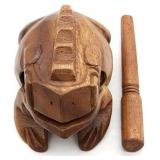 Wooden Frog Rasp Musical instruments of Africa Frog Rasp Super Guiro (6 Inch
