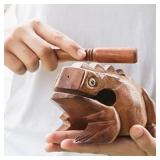 Wooden Frog Rasp Musical instruments of Africa Frog Rasp Super Guiro (6 Inch